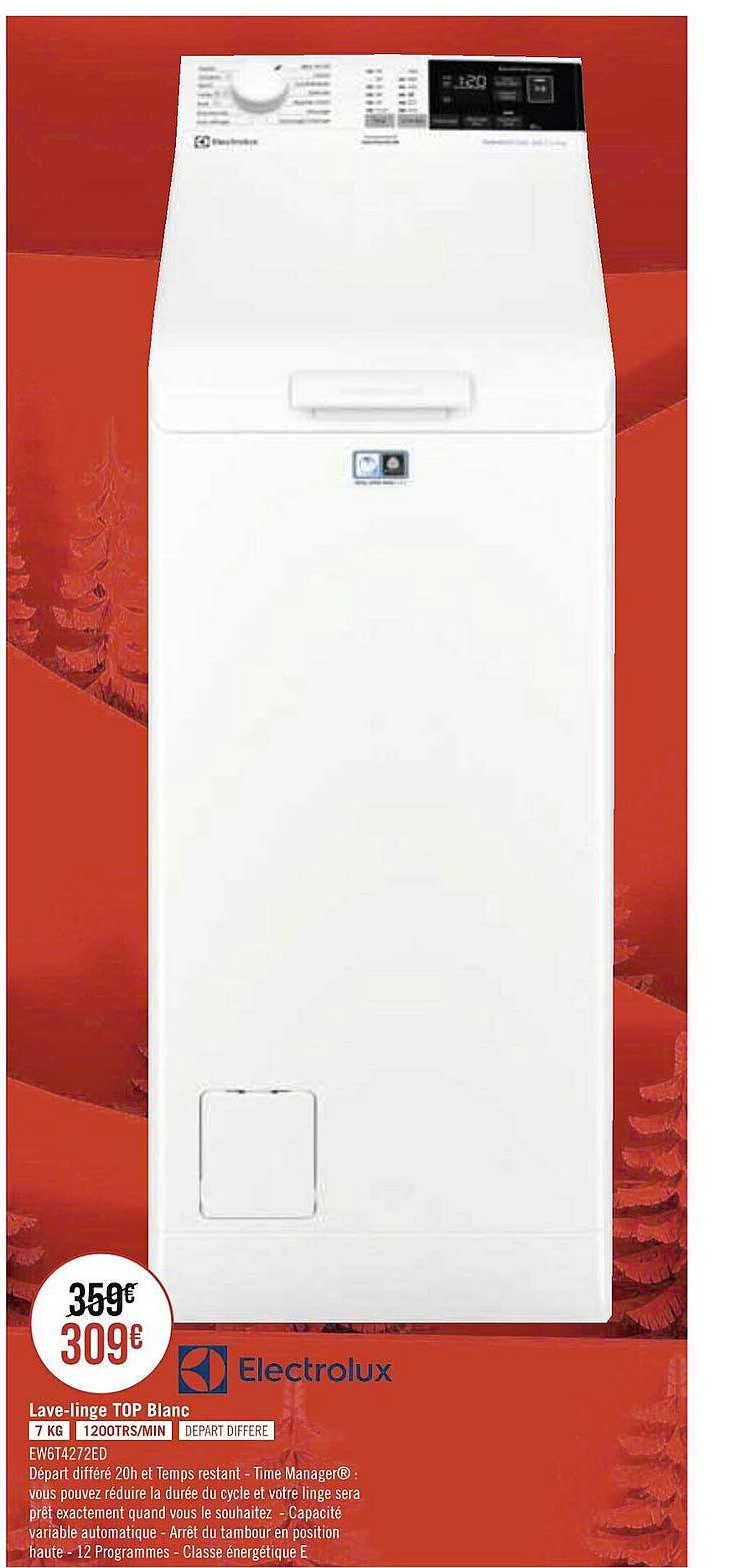 Lave-linge Top Blanc Electrolux