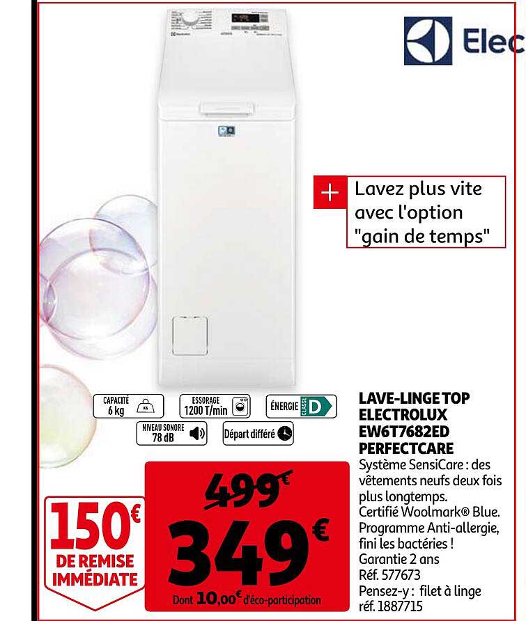 lave-linge top electrolux perfectcare