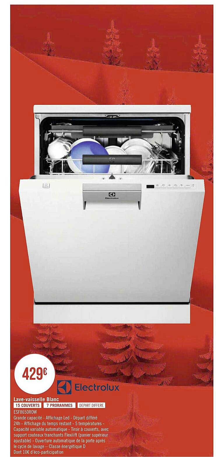 lave-vaisselle blanc electrolux