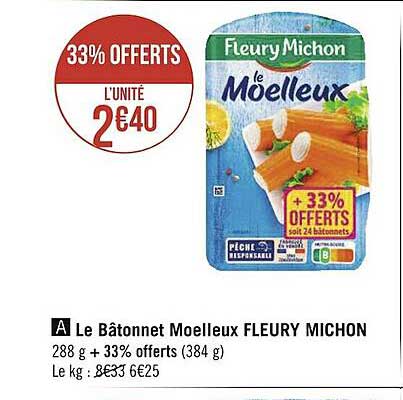 le bâtonnet moelleux fleury michon