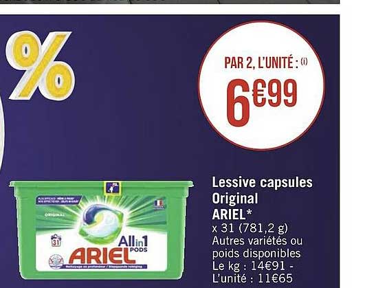 Lessive Capsules Original Ariel