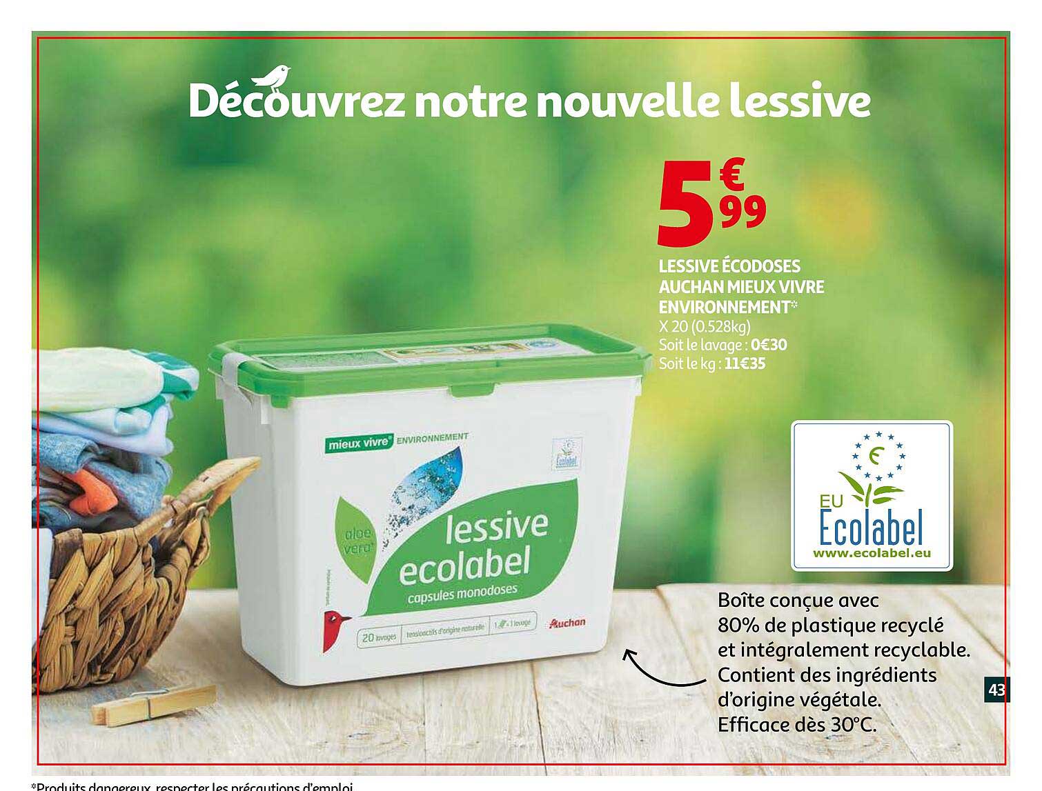 lessive écodoses auchan mieux vivre environnement