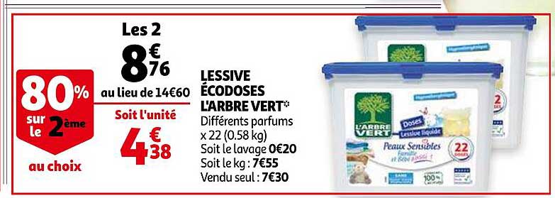 Lessive écodoses L'arbre Vert
