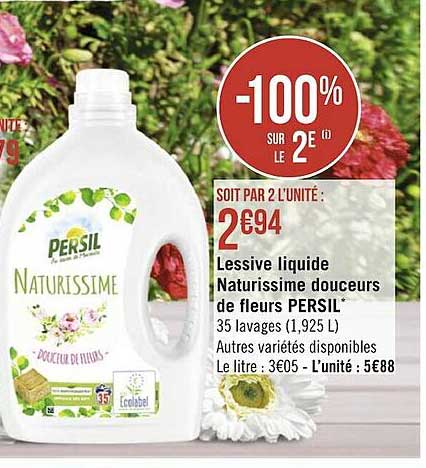 lessive liquide naturissime douceurs de fleurs persil
