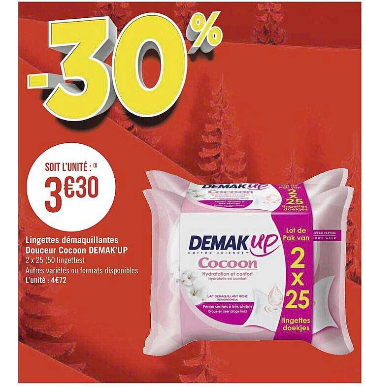 Lingettes Démaquillantes Douceur Cocoon Demak'up