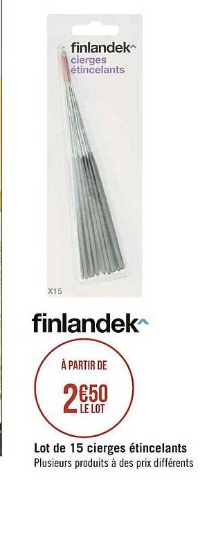 lot de 15 cierges étincelants finlandek^