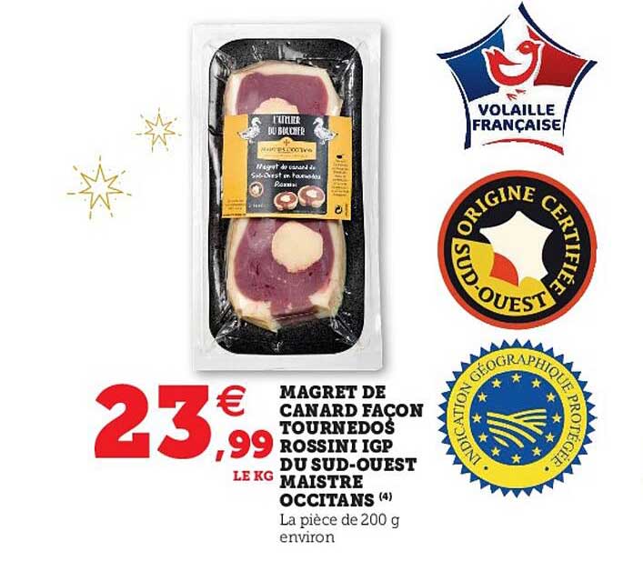 magret de canard façon tournedos rossini igp du sud-ouest maistre occitans
