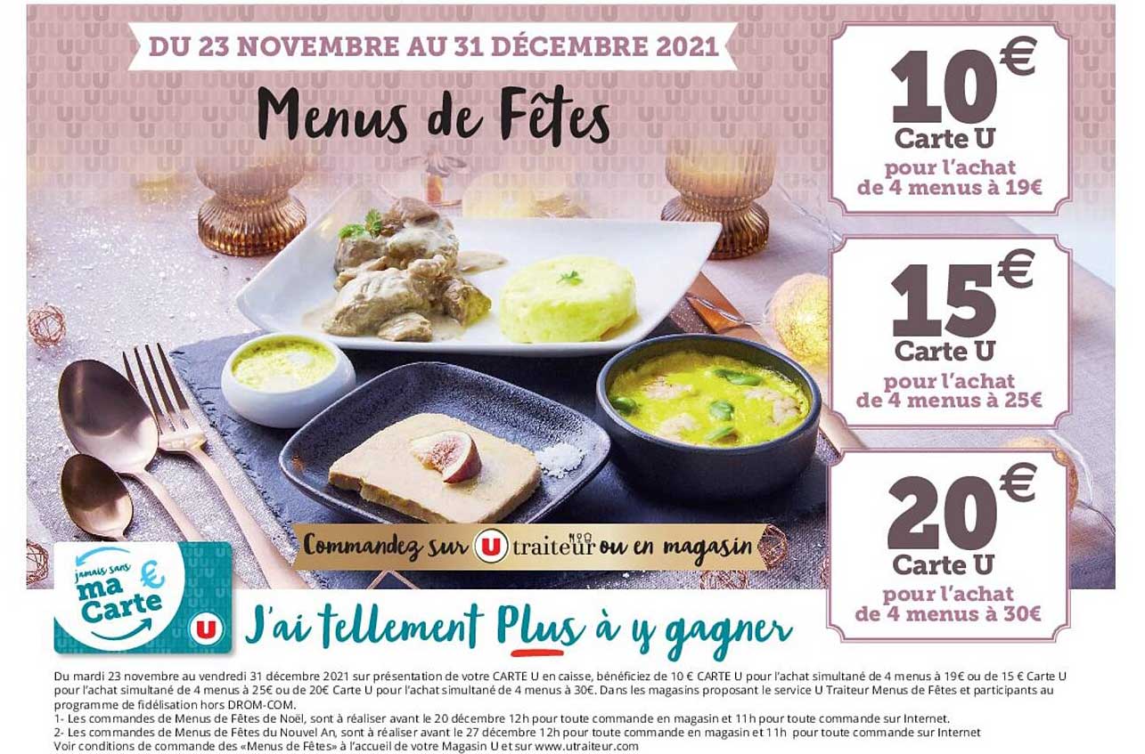 menus de fêtes