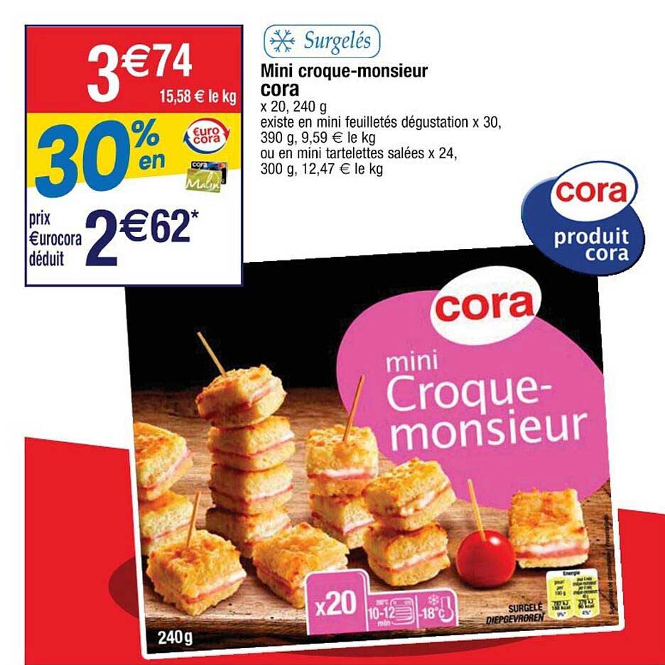 mini croque-monsieur cora