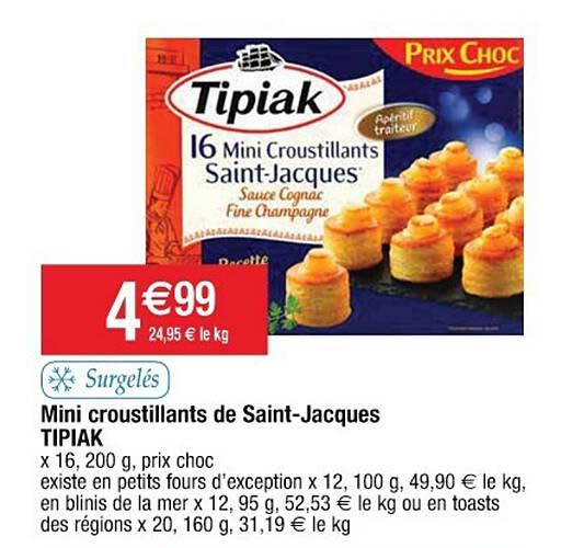 mini croustillants de saint-jacques tipiak