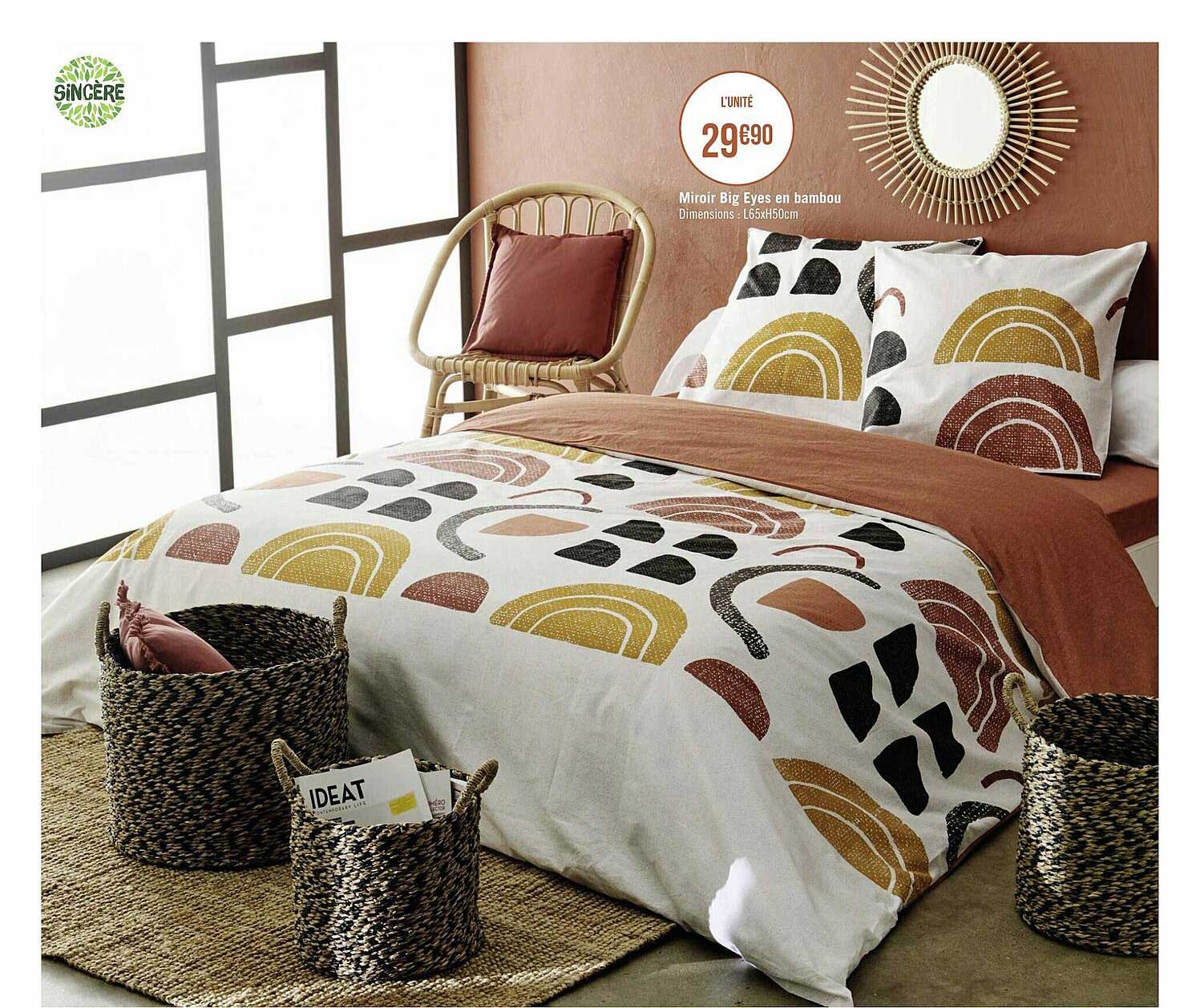 Miroir Eyes En Bambou