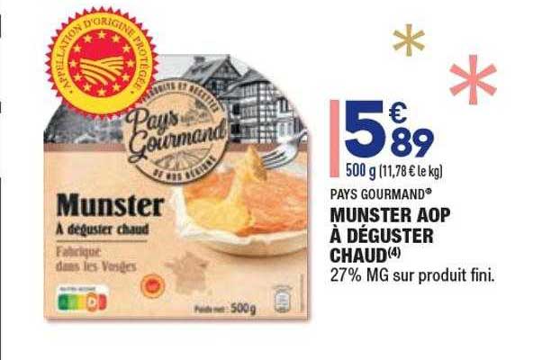 munster aop à déguster chaud pays gourmand