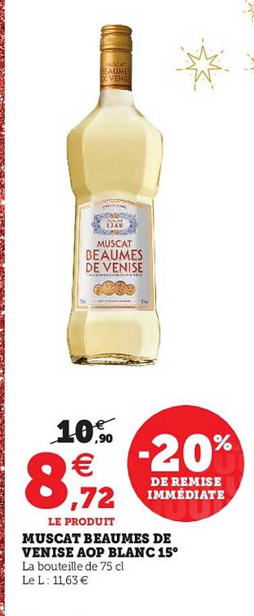 muscat beaumes de venise aop blanc 15°