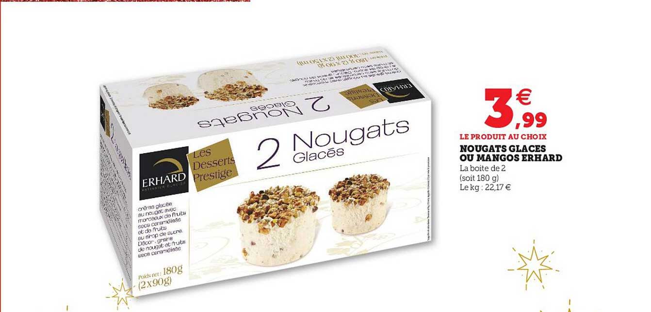 nougats glacés ou mangos erhard