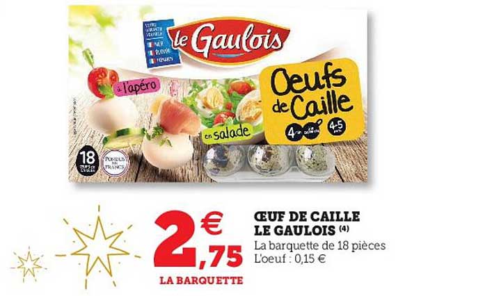 œuf de caille le gaulois