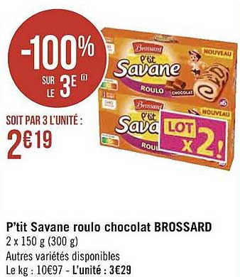 p'tit savane roulo chocolat brossard