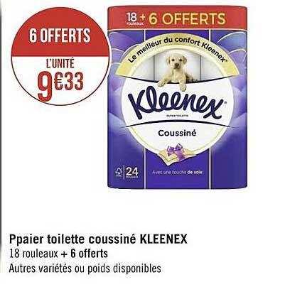 Papier Toilette Coussiné Kleenex