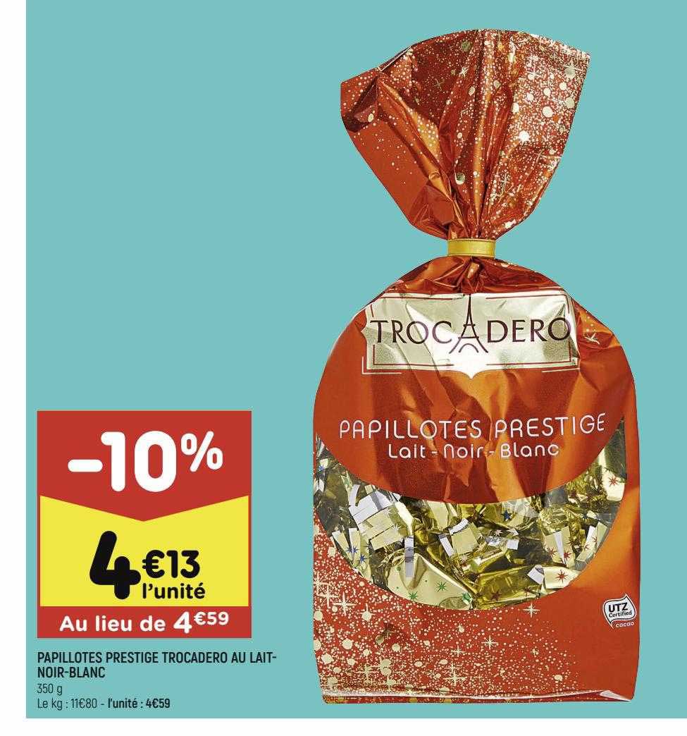 papillotes prestige trocadero au lait-noir-blanc