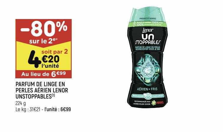 Parfum De Linge En Perles Aérien Lenor Unstoppables