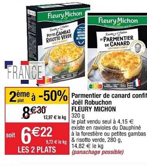 parmentier de canard confit joël robuchon fleury michon