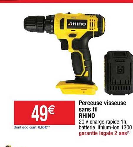 Perceuse Visseuse Sans Fil Rhino