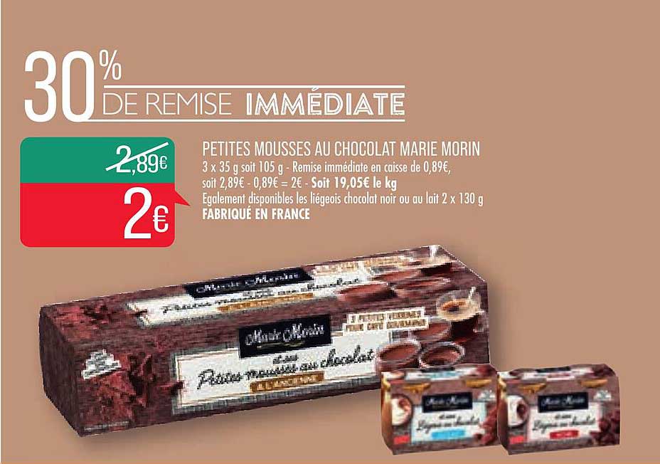 petites mousses au chocolat marie morin