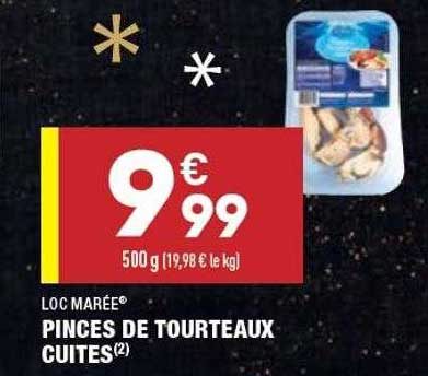 pinces de tourteaux cuites loc marée