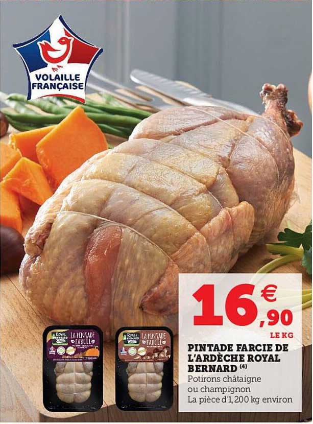 pintade farcie de l'ardèche royal bernard