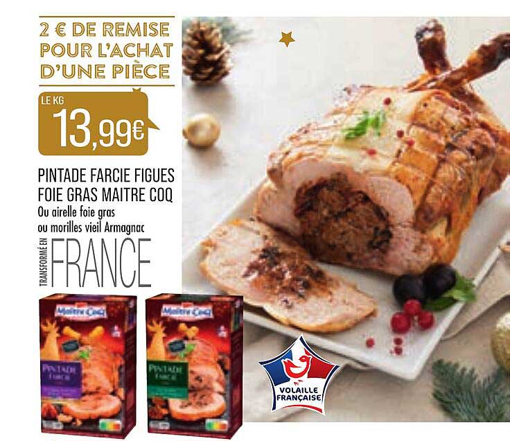 pintade farcie figues foie gras maître coq
