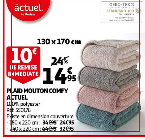 plaid mouton comfy actuel