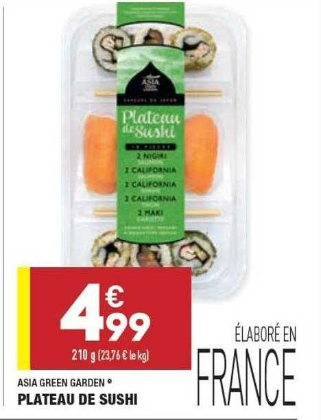 plateau de sushi asia green garden