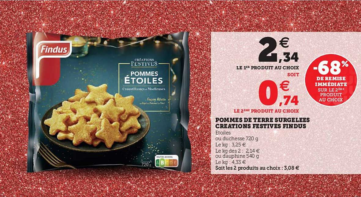 pommes de terre surgelées créations festives findus