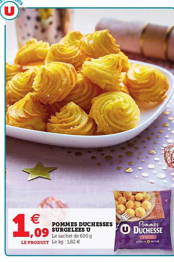 pommes duchesses surgelées u