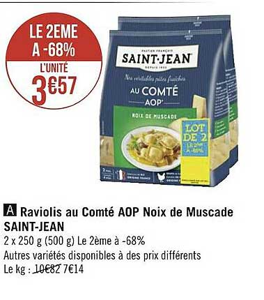 raviolis au comté aop noix de muscade saint-jean