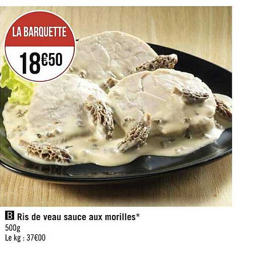 ris de veau sauce aux morilles