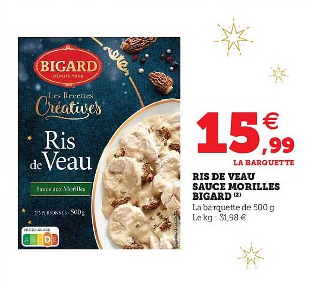 ris de veau sauce morilles bigard