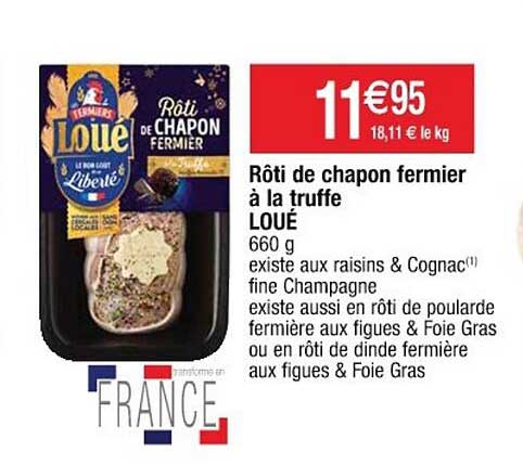 rôti de chapon fermier à la truffe loué