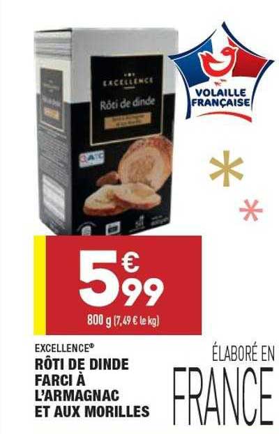 rôti de dinde farci à l'armagnac et aux morilles excellence