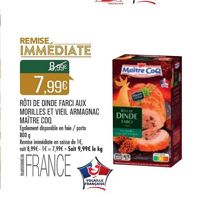 rôti de dinde farci aux morilles et vieil armagnac maître coq