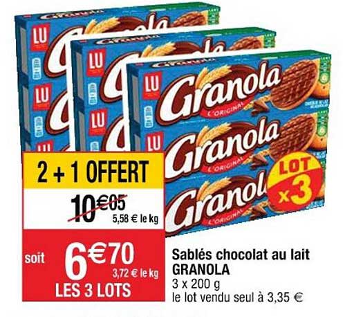 Sablés Chocolat Au Lait Granola