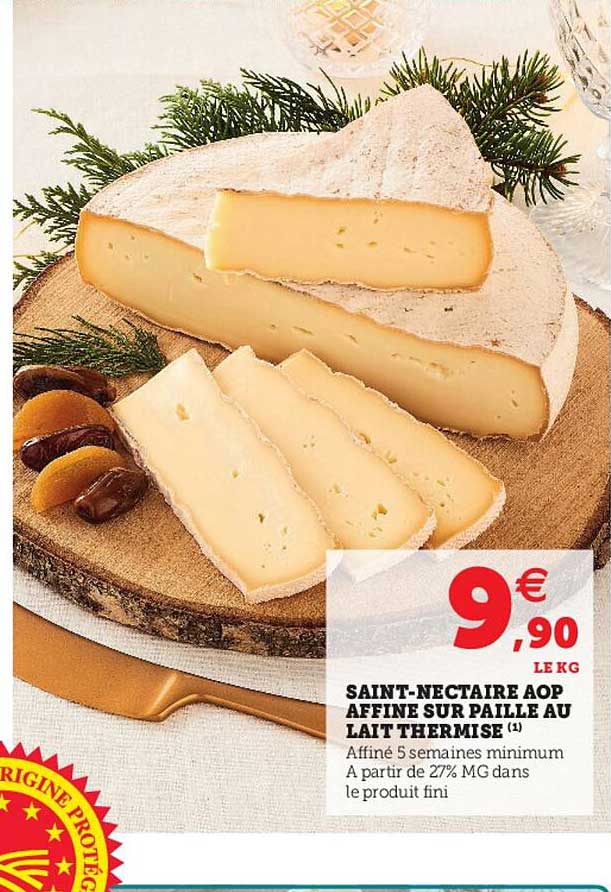 saint-nectaire aop affine sur paille au lait thermisé