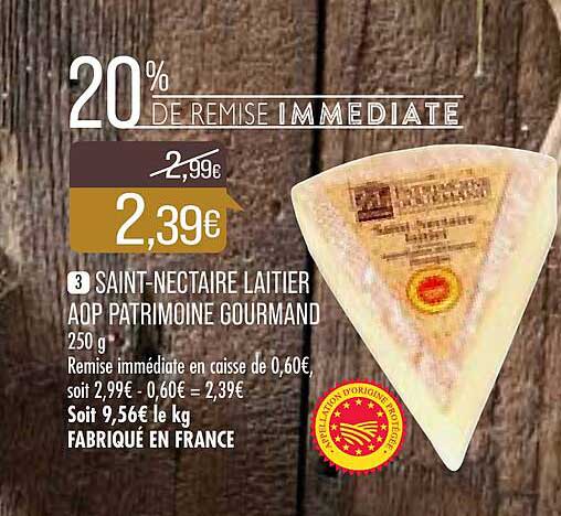 Saint-nectaire Laitier Aop Patrimoine Gourmand