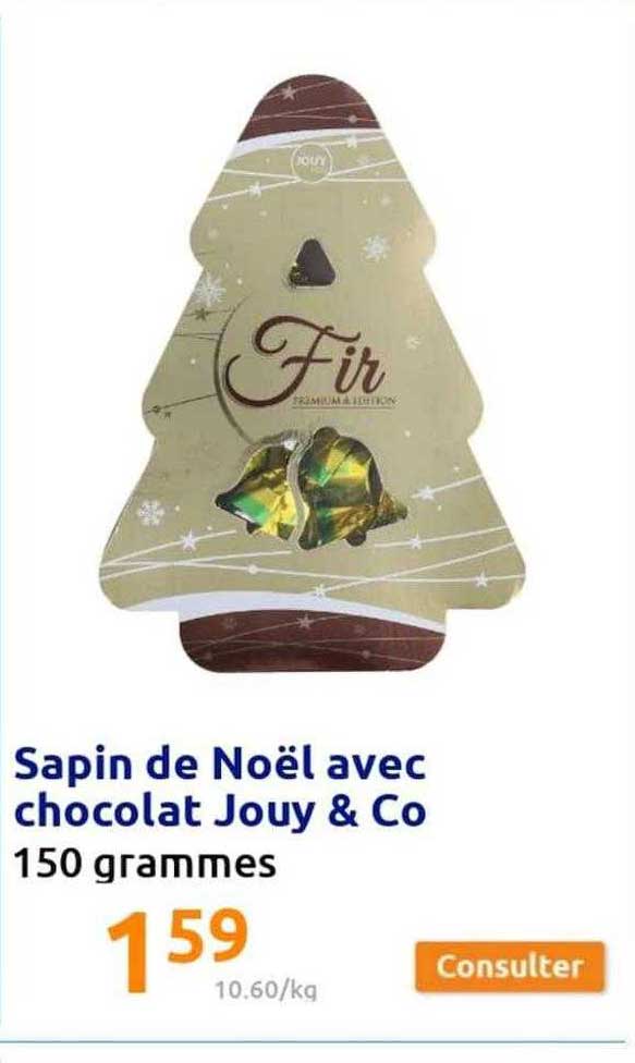 sapin de noël avec chocolat jouy & co