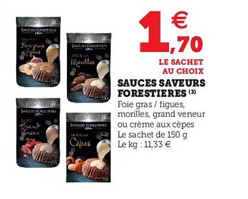sauces saveurs forestières