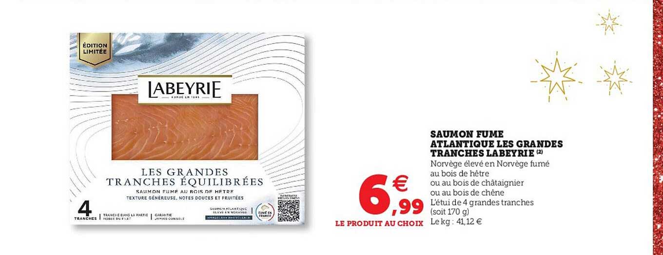 saumon fumé atlantique les grandes tranches labeyrie