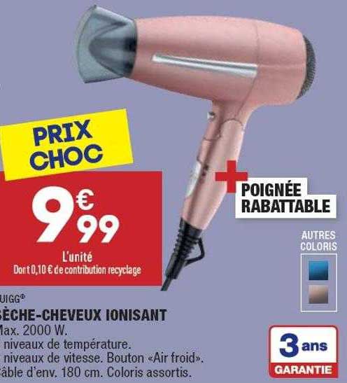 sèche-cheveux ionisant quigg