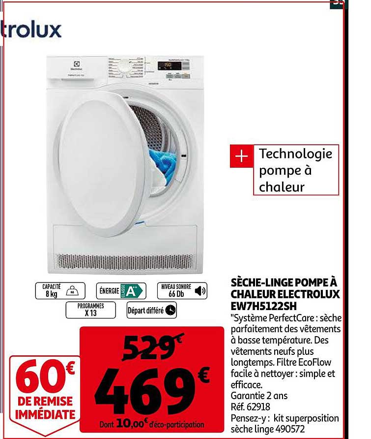 sèche-linge pompe à chaleur électrolux