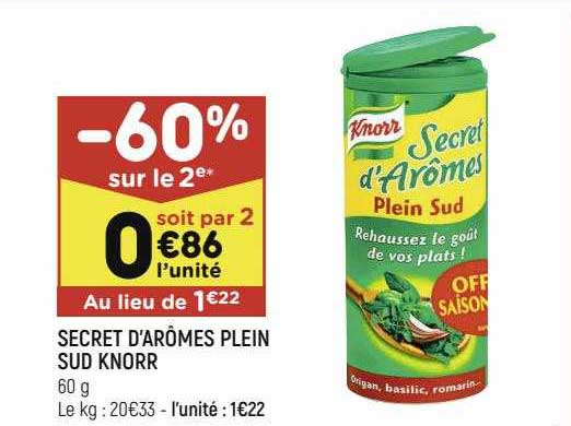 secret d'arômes plein sud knorr