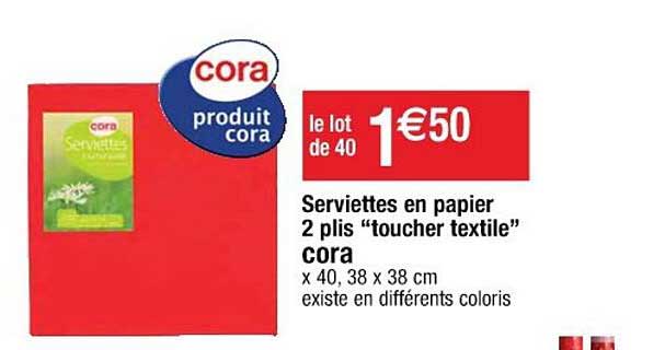 serviettes en papier 2 plis "toucher textile" cora