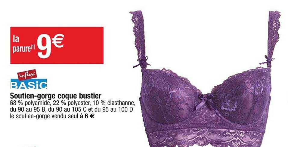 soutien-gorge coque bustier influx basic